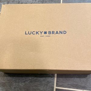 Black Lucky Brand Suede wedges